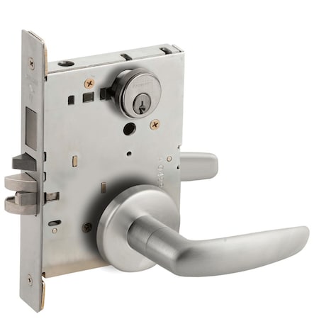 Schlage Entrance Mortise Lock with Deadbolt, 07B Design, Satin Chrome L9453P 07B 626